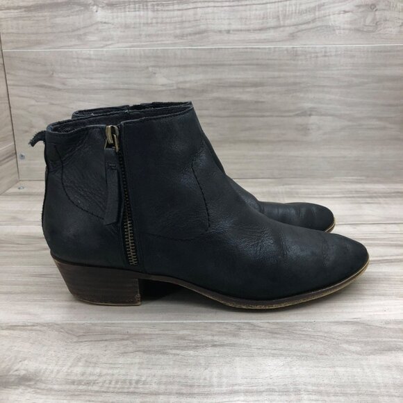 Lucky Brand Shoes - Lucky Brand Ankle Boots Womens 9M Blandre Black Leather Zip Booties